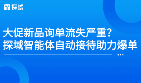 探域智能体助力电商大促新品接待,提升效率促转化。